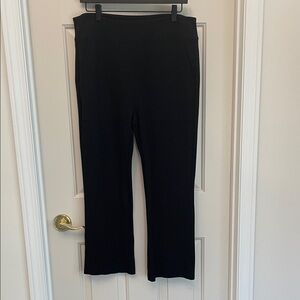 CAbi Women's Black Ponte Knit slim fit kick flare (Cheeky Pant)